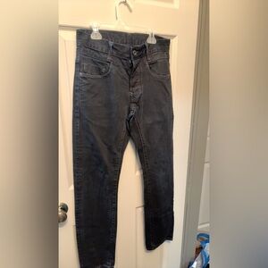 Mens Gstar GS01 Charcoal Black Slim Fit Men's Jeans